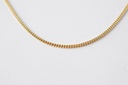 Cadena flexible de plata con baño de oro curva
