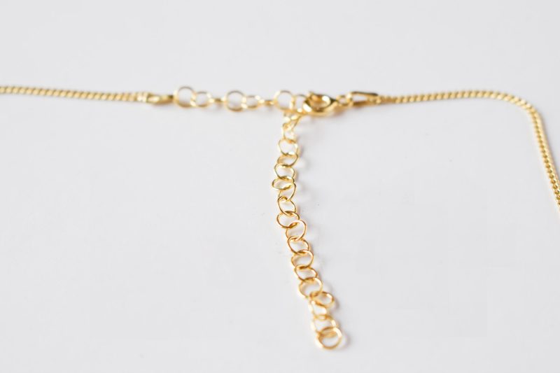 Cadena flexible de plata con baño de oro cierre