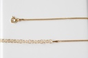 Cadena flexible de plata con baño de oro enganche