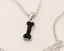 Colgante de plata de ley "Hueso" elaborado con cabello o cenizas