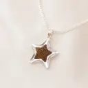 Colgante de plata de ley "Estrella" elaborado con cabello o cenizas