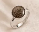 Anillo de plata de ley elaborado con cabello o cenizas  