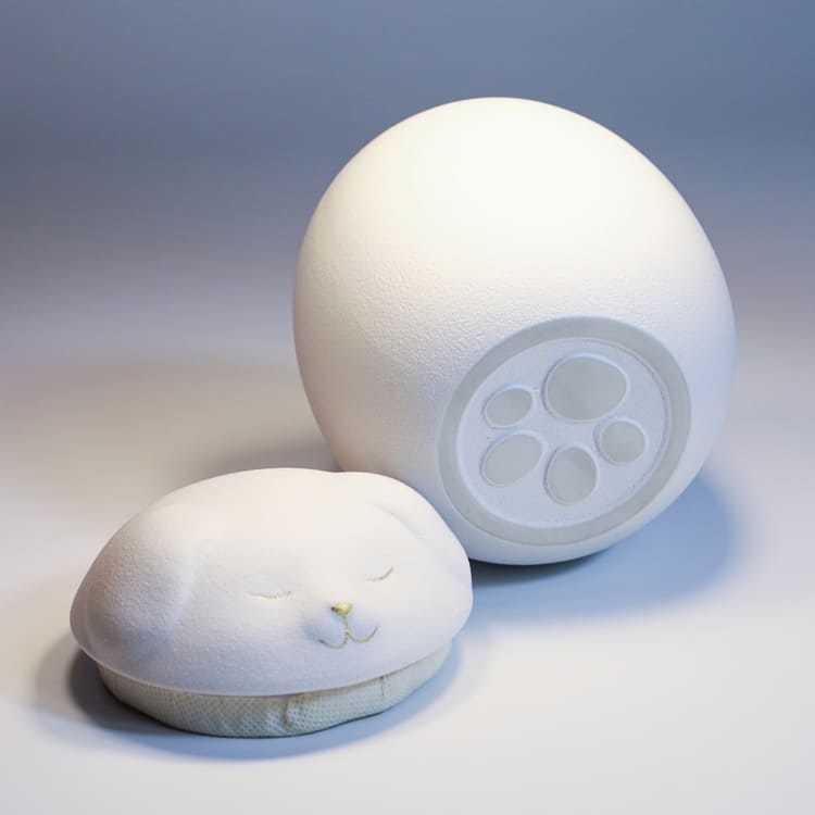 Urna de cerámica blanca con forma de perro "Fidelidad" para mascotas