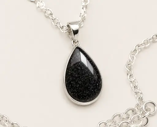 Colgante de plata de ley "Lagrima" elaborado con cabello o cenizas 