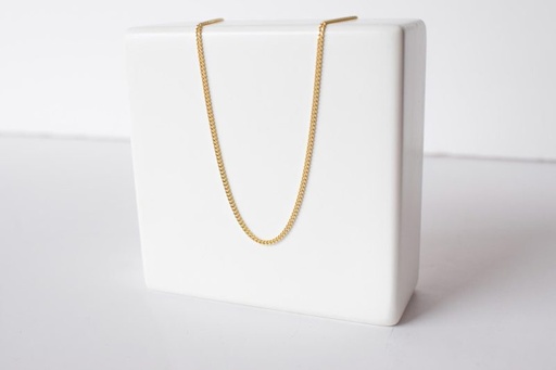 Cadena flexible de plata con baño de oro